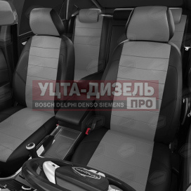 Изображение раздела авточехлы газель next (3 высоких) экокожа черно-серые комплект avtolider
