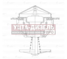 Изображение раздела термостат камаз,газ-2410,3302,зил-4331,5301 (87град.) дв.ммз,мтз (обрезин. клапан) luzar