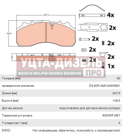 Изображение раздела колодки тормозные mercedes daf scania iveco saf маз-203 передние/задние с wva29179 (4шт.) trw