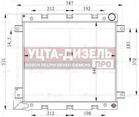 Изображение раздела радиатор газ-3302 бизнес алюминиевый, дв.cummins luzar