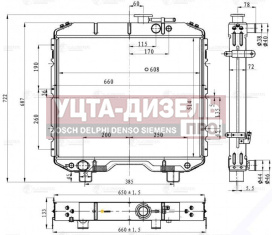 Изображение раздела радиатор газ-66 алюминиевый паянный luzar