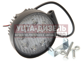 Изображение раздела фара рабочего света круглая 115х142x55мм 27w 9led (рассеянный свет) avtoelectrica