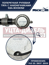 Изображение раздела тяга рулевая газ-3307,3309,53 поперечная акком