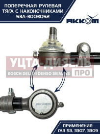 Изображение раздела тяга рулевая газ-3307,3309,53 поперечная акком