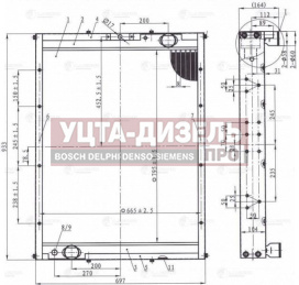 Изображение раздела радиатор камаз-43118,65115,6520,6540 дв.740.55,62,cummins евро-3 алюминиевый luzar