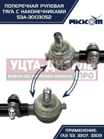 Изображение раздела тяга рулевая газ-3307,3309,53 поперечная акком