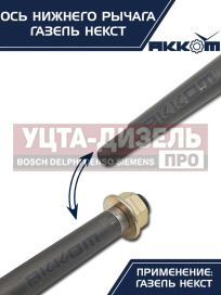 Изображение раздела ось газель next нижнего рычага с гайкой акком