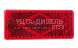 Изображение раздела катафот газ-3302 красный 121х52 (рисунок ромб, крепление 1 винт) аэк