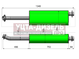 Изображение раздела глушитель газ-3302 next дв.evotech 2.7 евро-5 техком