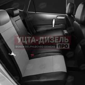Изображение раздела авточехлы газель next (1 низкий, 2 высоких) экокожа черно-серые комплект avtolider