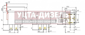 Изображение раздела реле электромагнитное 24v 5-ти контактное 20/10а переключ. с кронштейном и резистором. автотрейд