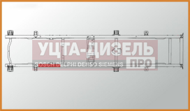 Изображение раздела усилитель газ-3302 №2 рамы под кабину левый l=630мм толщина 4мм азг