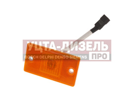 Изображение раздела фонарь габаритный оранжевый с проводом (светодиод, 24v, 65х115мм) руденск