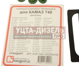 Изображение раздела прокладка двигателя камаз полный комплект квадратис