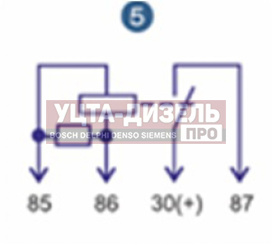 Изображение раздела реле электромагнитное 24v 5-ти контактное 20/10а переключ. с кронштейном и резистором. автотрейд