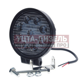 Изображение раздела фара рабочего света круглая 115х142x42мм 27w 9led (рассеянный свет) avtoelectrica