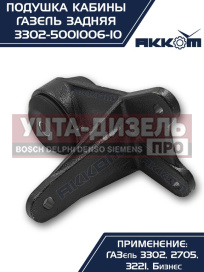 Изображение раздела кронштейн газ-3302 кабины в сборе задний акком